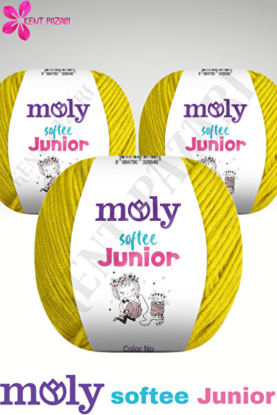 Kent Pazarı خيط حياكة يدوي من مولي سوفتي جونيور، 3 قطع، خيط أميجورومي، 50 جرا...