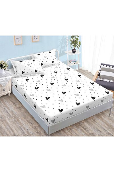 CHIRASO CHIRASO Fitted Sheet Set, Satin Cotton, 160x200 cm and 2 Pillowcases 52x80 cm