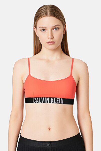 Calvin Klein Women Brand Logo Lightly Padded Bralette, Coral