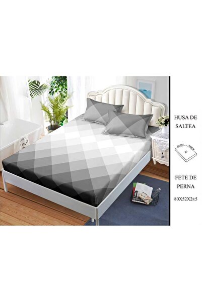 CHIRASO CHIRASO Fitted Sheet Set, Satin Cotton, 160x200 cm and 2 Pillowcases 52x80 cm