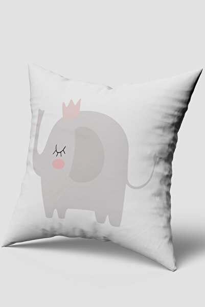 Bebemotto Gray Elephant, Double-Sided, Velvet Fabric, Children's Baby Room Th...