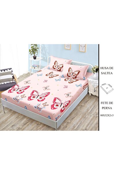 CHIRASO CHIRASO Fitted Sheet Set, Satin Cotton, 160x200 cm and 2 Pillowcases 52x80 cm