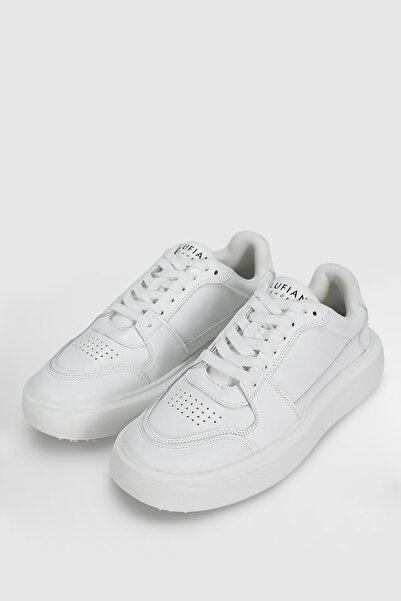 Lufian Mateas Men's Leather Sneaker Shoes White