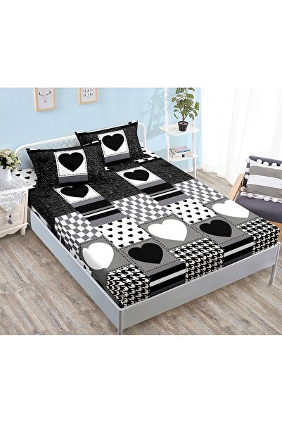 CHIRASO CHIRASO Fitted Sheet Set, Satin Cotton, 160x200 cm and 2 Pillowcases 52x80 cm