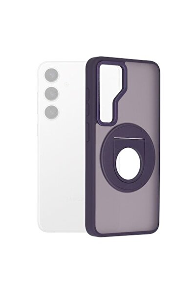 PETITE Carcasă MagSafe TPU pentru Samsung Galaxy S24 cu inel, margini negre, ...