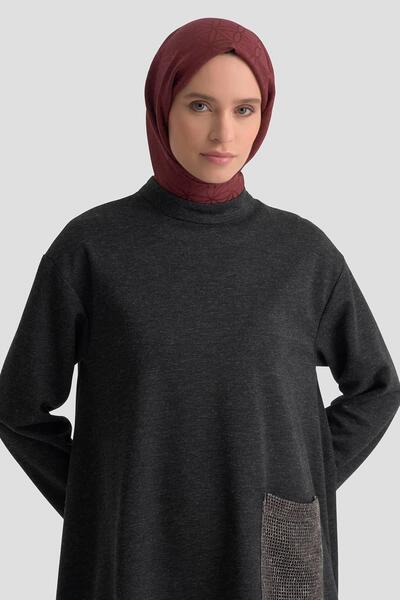 Armine TREND Asymmetrical Double Suit with File Pocket and Hidden Zipper Anthracite 25Kt673