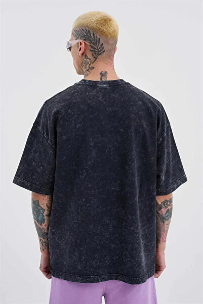 Machinist Men's Luxury Basic Washable Oversized T-Shirt Anthracite Effect