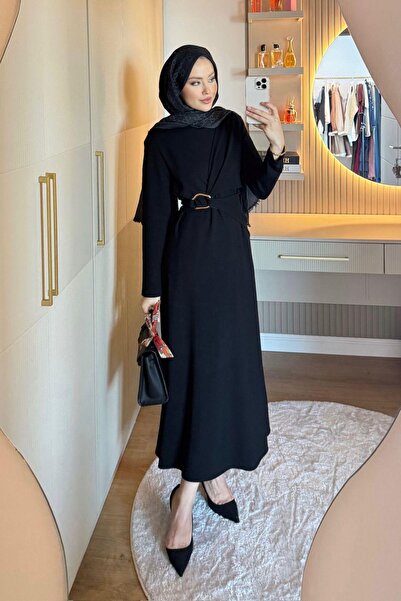 Hazamoda Endam Tokalı Elbise Siyah