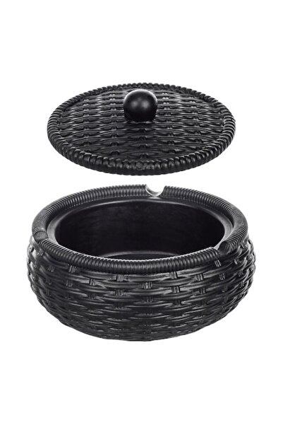 VENITIVO VINDEM CELOR INTELIGENTI Scrumieră cilindrică cu capac, model ratan,...