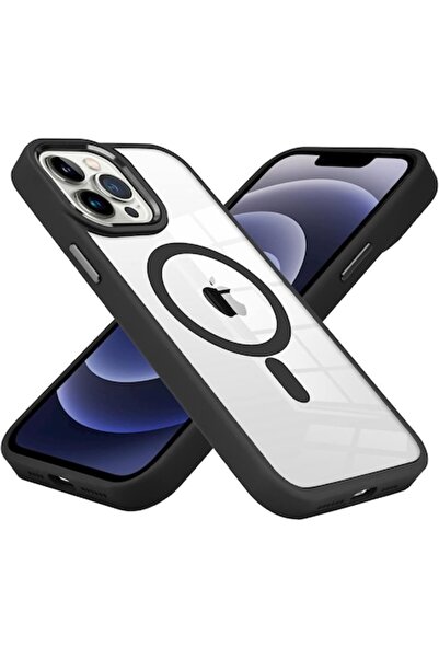 PETITE Husă de telefon pentru Apple iPhone 15 Plus, model MagSafe Pro, transp...