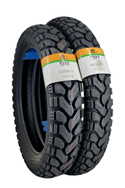 TDT TYRES 110/90-16 VE 90/90-19 TL (TUBELESS - DUBLEKS) DRAGON LASTİK TAKIMI
