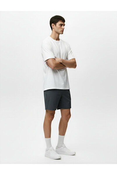 Koton Regular Fit Slit Stitching Detailed Elastic Waist Short Sports Shorts
