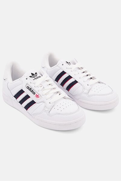 adidas Men Continental 80 Stripes Lace Up Sports Shoes, White Combo