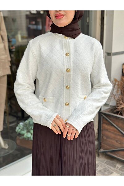 Missemramiss DÜĞME DETAY MİDİ TRİKO