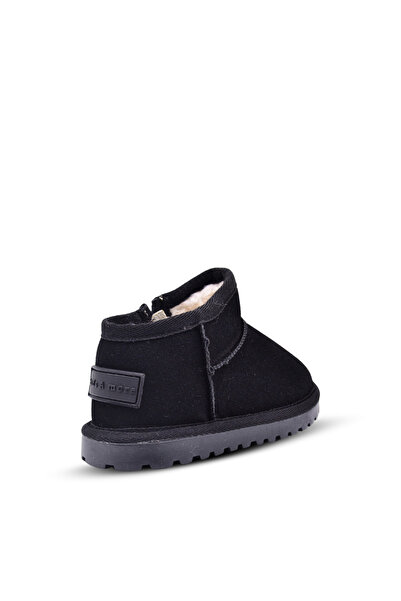 kids A more Kugga Girls' and Boys' Black Color Boots with Fur Inside