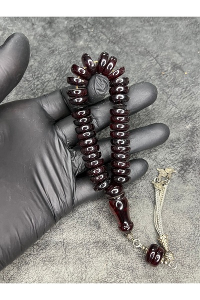 Mos Tespih Tekerlek Kesim Üst Düzey Eski Koleksiyonluk Sıkma Kehribar Tesbih