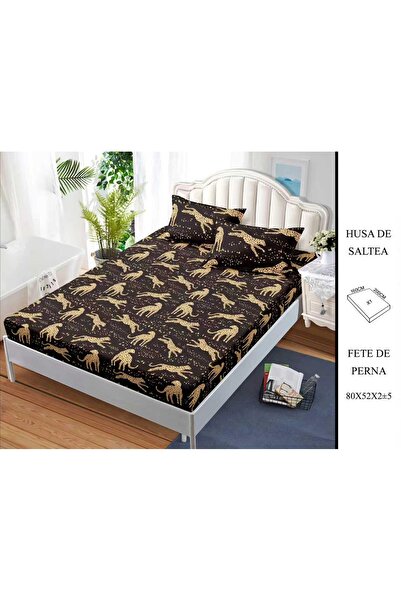 CHIRASO CHIRASO Fitted Sheet Set, Satin Cotton, 160x200 cm and 2 Pillowcases 52x80 cm