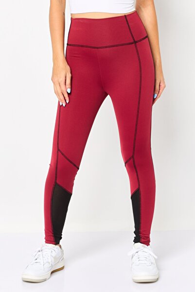 Karl Lagerfeld Women Plain Pull On Leggings, Burgundy