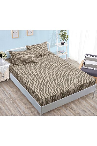 CHIRASO CHIRASO Fitted Sheet Set, Satin Cotton, 160x200 cm and 2 Pillowcases 52x80 cm