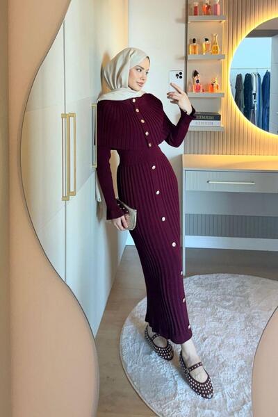 Hazamoda Φόρεμα Çırağan Design Βουργουνδίας