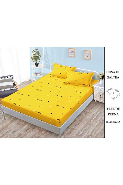 CHIRASO CHIRASO Fitted Sheet Set, Satin Cotton, 160x200 cm and 2 Pillowcases 52x80 cm