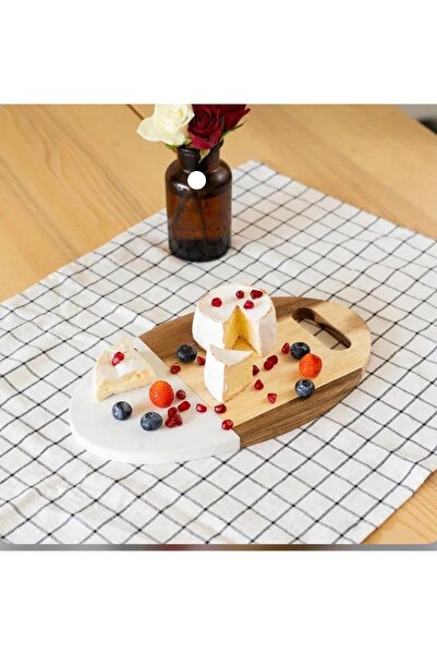 cc bin shihon Luxury double marble cutting and serving board, 29 x 17.5 cm