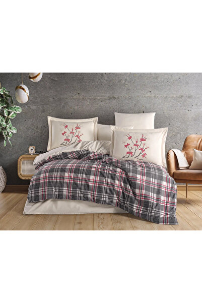 Hobby Double Poplin Duvet Cover Margeret Black