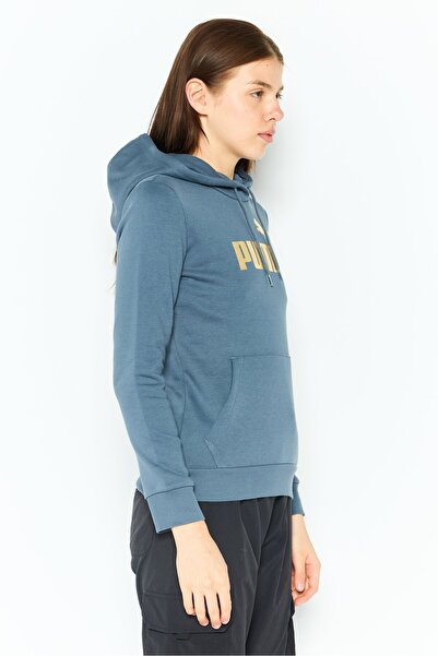 Puma Women Sportswear Fit Brand Logo Running Hoodie, Slate Grey