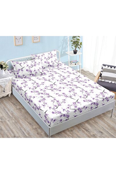 CHIRASO CHIRASO Fitted Sheet Set, Satin Cotton, 160x200 cm and 2 Pillowcases 52x80 cm