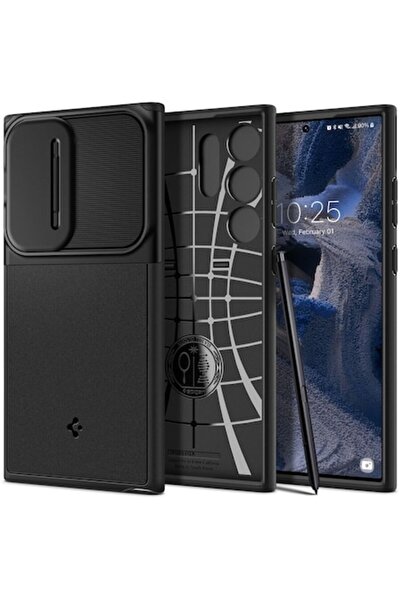 PETITE Carcasă Optik pentru Samsung Galaxy S23 Ultra, neagră