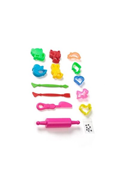 PETITE Set de accesorii pentru plastilină, 14 piese colorate