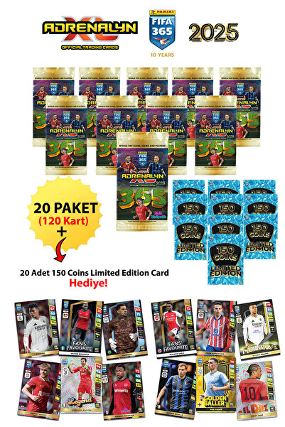 hediyecik بطاقات بانيني فيفا 365 أدرينالين إكس إل - بطاقات لاعبي كرة القدم ال...