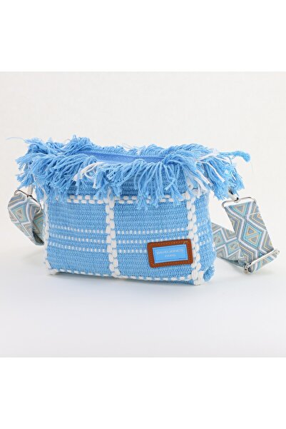David Jones Women's Crossbody Bag Blue Textile Material