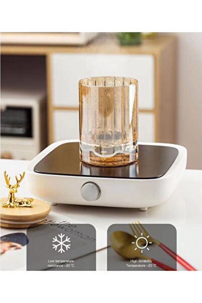 Qerhome 3-Piece Borosilicate Glass Stylish Striped Amber Glass Jar Kitchen Set with Deer Figure 1000 ml