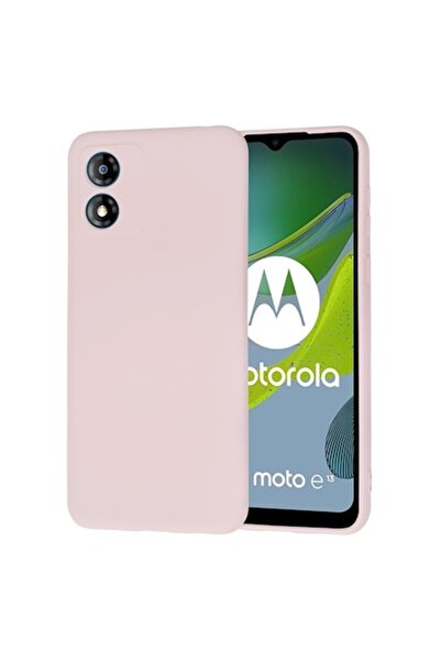 Techsuit Husă de înaltă protecție pentru Motorola Moto E13 – roz pal, nisip fin