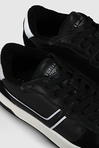Lufian Jack Men's Leather Sneaker Shoes Black