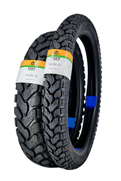 TDT TYRES 140/80-18 VE 90/90-21 TL (TUBELESS - DUBLEKS) DRAGON LASTİK TAKIMI