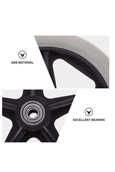 Generic 6-Inch Solid Black Caster Wheel Replacement for Wheelchairs, Rollators, Walkers - Anti-Slip Rubber