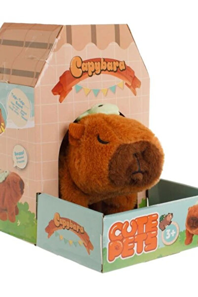 AVA Capybara Interactive Toy with Sound and Light, Brown, Clucking and Whistle