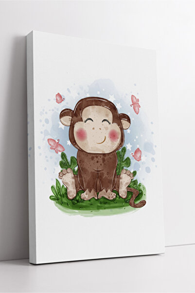 KOSS Dijital Pictură pe pânză pentru cameră pentru copii cu maimuță drăguță, ...