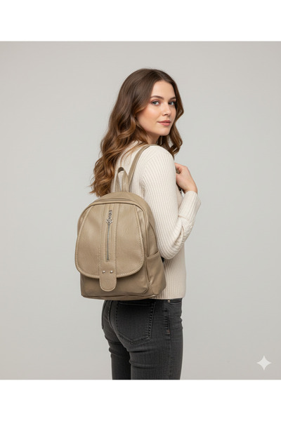 Kılinkır Soft Leather Very Convenient Multi-Compartment Backpack Suitable for Daily Use