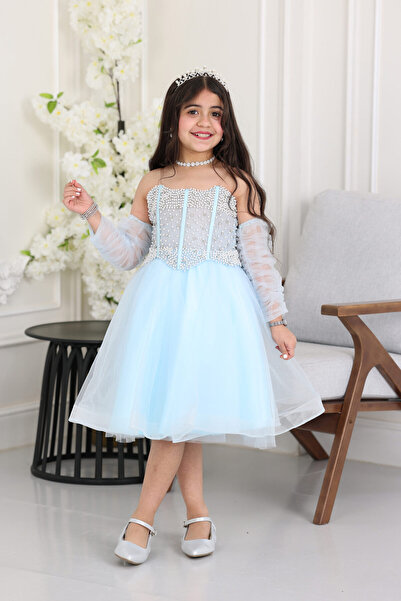 modern designer Elegant tulle girl's dress
