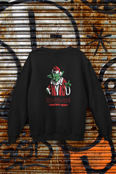 MG سويت شيرت من القطن بأكمام طويلة مطبوع عليه عيد الميلاد المجيد مبطن بالصوف ...