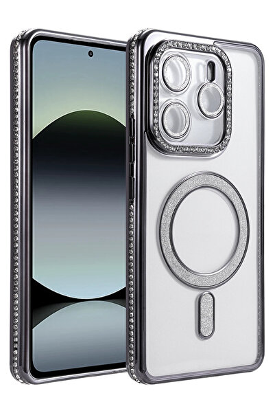 cepmoda حافظة هاتف ريدمي 'نوت 14 (4G)' بتصميم حجر لامع مع تقنية ماج سيف - غطا...