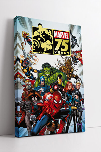 KOSS Dijital Marvel 75 Years Special Collection Colorful Superhero Design Dynamic Composition Canvas Painting
