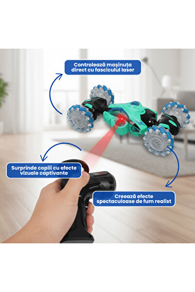 OferteTop Stunt Car with Smoke Effect and Laser Remote Control