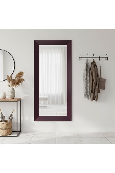 lya luxury Mor MDF Çerçeveli Boy Aynası – 52x112 cm (Çelik Halat Askılı)