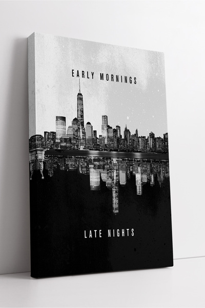 KOSS Dijital Μοντέρνα ζωγραφική σε καμβά με θέμα την πρωινή πρωινή και τις αρ...