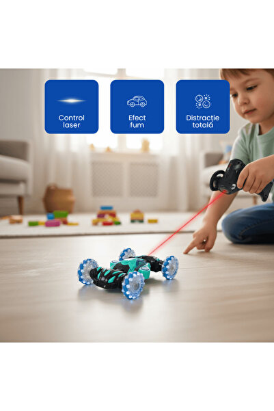 OferteTop Stunt Car with Smoke Effect and Laser Remote Control