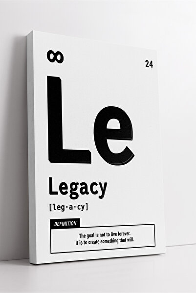 KOSS Dijital Legacy Minimal Element Design White Modern Inspirational Definition Written Decorative Canvas Painting